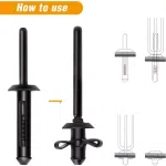 C1082 115Pcs Automotive Universal Nylon Popular Rivet Combination with 6 Most Popular Sizes of Automotive Black Rivet Kits