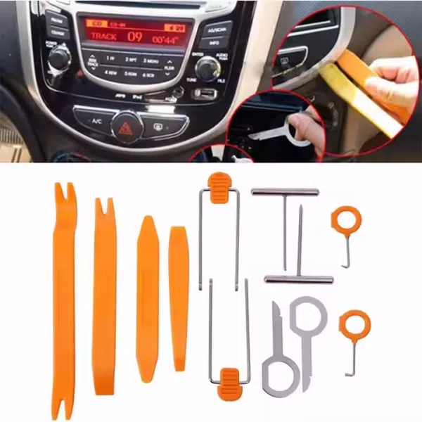 C1087 Car Repair Tools 12pcs/set Car Radio Audio Door Clip Panel Trim Removal Kits Car Panel Pry bar Tool