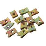 C1101 110pcs U Nut Clips #6/8/10/12 Universal Car U-Clips Fasteners Assortment Kit Replacement Bumper Dash Door Panel Interior Trim