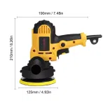 T217 Electric Polishing Machine Stepless Speed Adjustable Car Polisher Auto Polishing Machine High Efficiency Waxing Tools