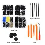 C0004 650Pcs Car Retainer Clips Auto Fasteners Push Trim Clips Pin Rivet Bumper Kit Auto Fastener & Clip