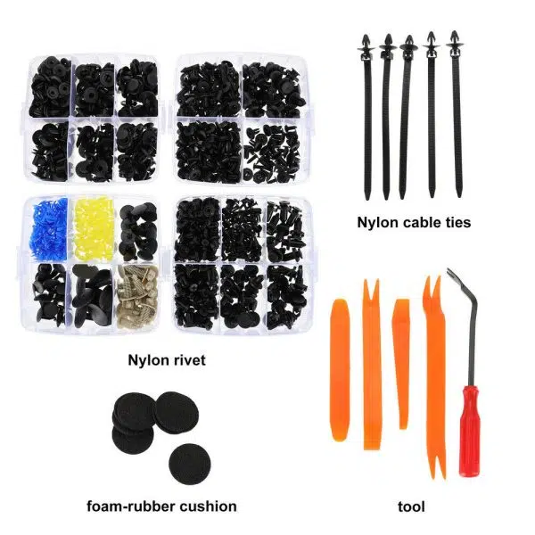 C0004 650Pcs Car Retainer Clips Auto Fasteners Push Trim Clips Pin Rivet Bumper Kit Auto Fastener & Clip