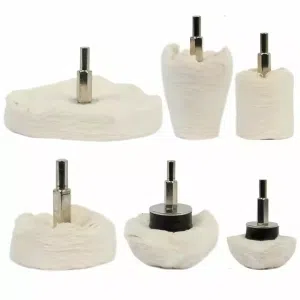 6pcs Polishing Wheel Drill Pads Set Buffing Mop Car Alloys Attachment Cotton Wheel Polishing Pad
