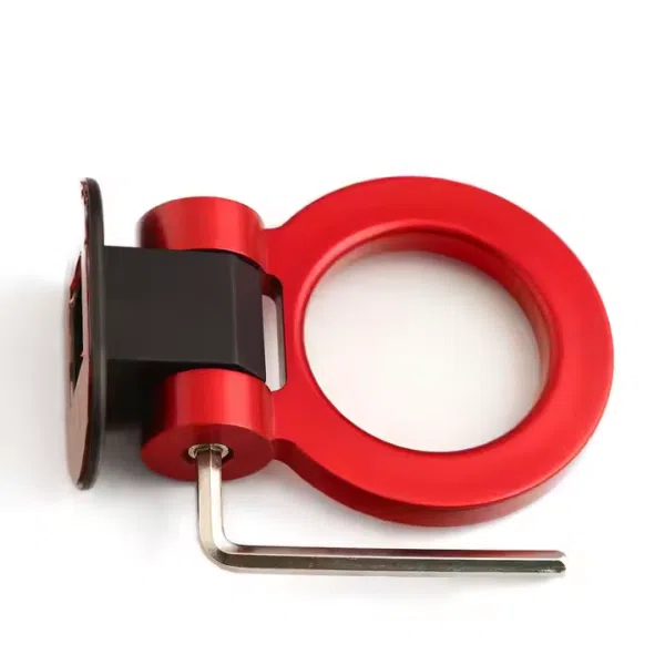 Red Car Ring Track Racing Style Tow Hook Look Decoration Accessories Universal
