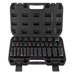 1/2 Inch Pneumatic Thick Wall Heavy Duty Sleeve with Color Ring air Gun Extended Tire Sleeve Auto Repair Tools