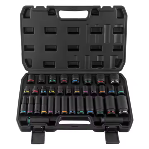 1/2 Inch Pneumatic Thick Wall Heavy Duty Sleeve with Color Ring air Gun Extended Tire Sleeve Auto Repair Tools