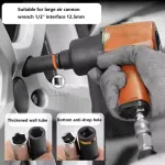 1/2 Inch Pneumatic Thick Wall Heavy Duty Sleeve with Color Ring air Gun Extended Tire Sleeve Auto Repair Tools