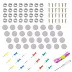 60/65/70pcs Car Roof Repair Rivets Button Universal Auto Ceiling Snap Rivet Headliner Repair Buckle Kit  With Installation Tool