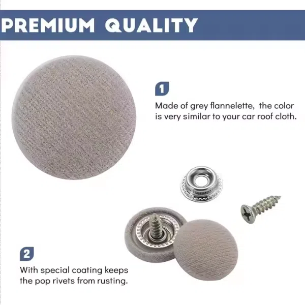 60/65/70pcs Car Roof Repair Rivets Button Universal Auto Ceiling Snap Rivet Headliner Repair Buckle Kit  With Installation Tool