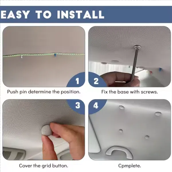 60/65/70pcs Car Roof Repair Rivets Button Universal Auto Ceiling Snap Rivet Headliner Repair Buckle Kit  With Installation Tool